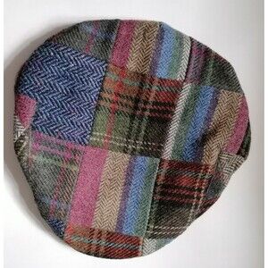 Irish 100% Wool Tweed Patchwork Mens Cap Hat Made in Ireland